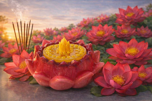 🌸 Divine Lotus Glow Candle Mold