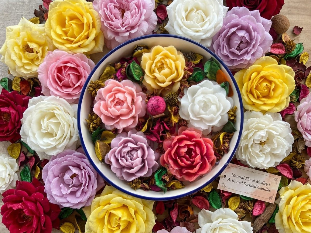 🌸 Peony Flower Candles – Handcrafted Soy Wax