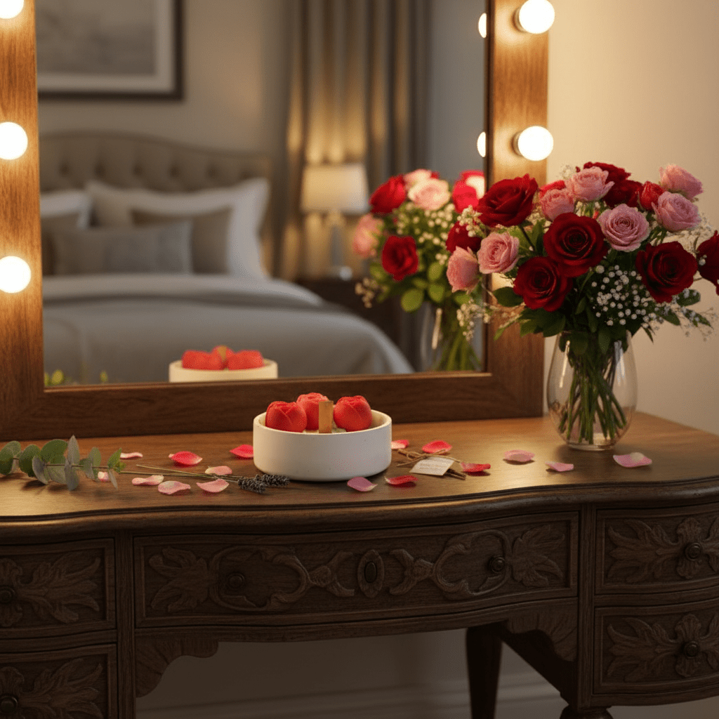 🌹 Artisan Rose Wax Bowl – Timeless Elegance - Floral Candles | Ratna Sagarika Candles