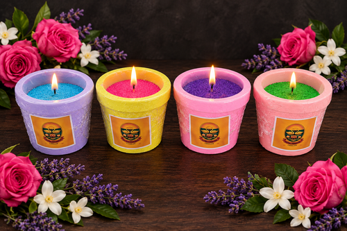 🌸 Blossom Glow Resin Pot Candle - Candle Jar | Ratna Sagarika Candles