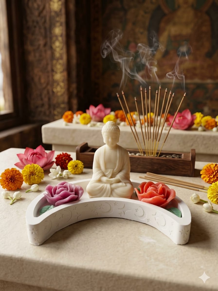 🧘 Buddha Candle Set – Serenity & Elegance - Religious Candles | Ratna Sagarika Candles