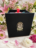 🌹 Coral Rose Ceramic Fragrance Candle Jar with Cloche Lid - Fragrance Candle | Ratna Sagarika Candles