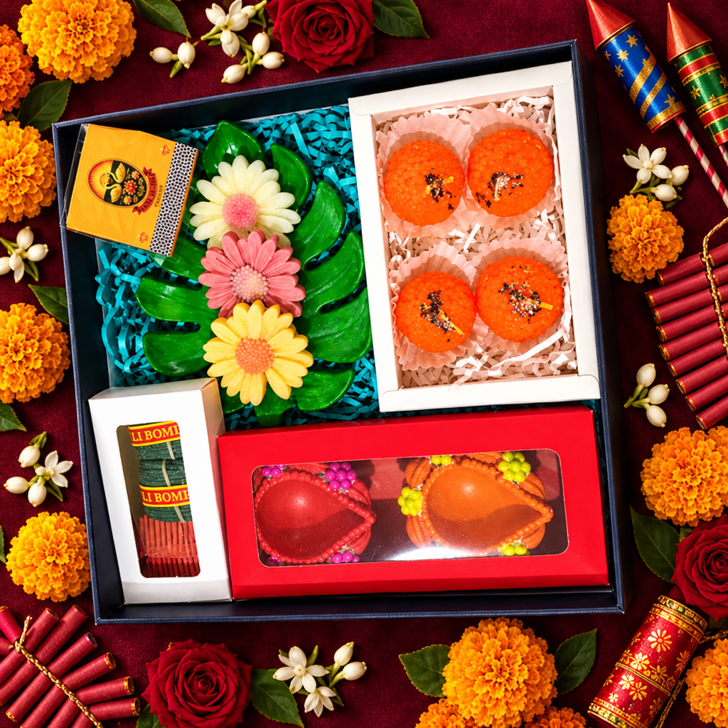 🌼 Diwali Celebration Hamper Box - Gift Hamper | Ratna Sagarika Candles