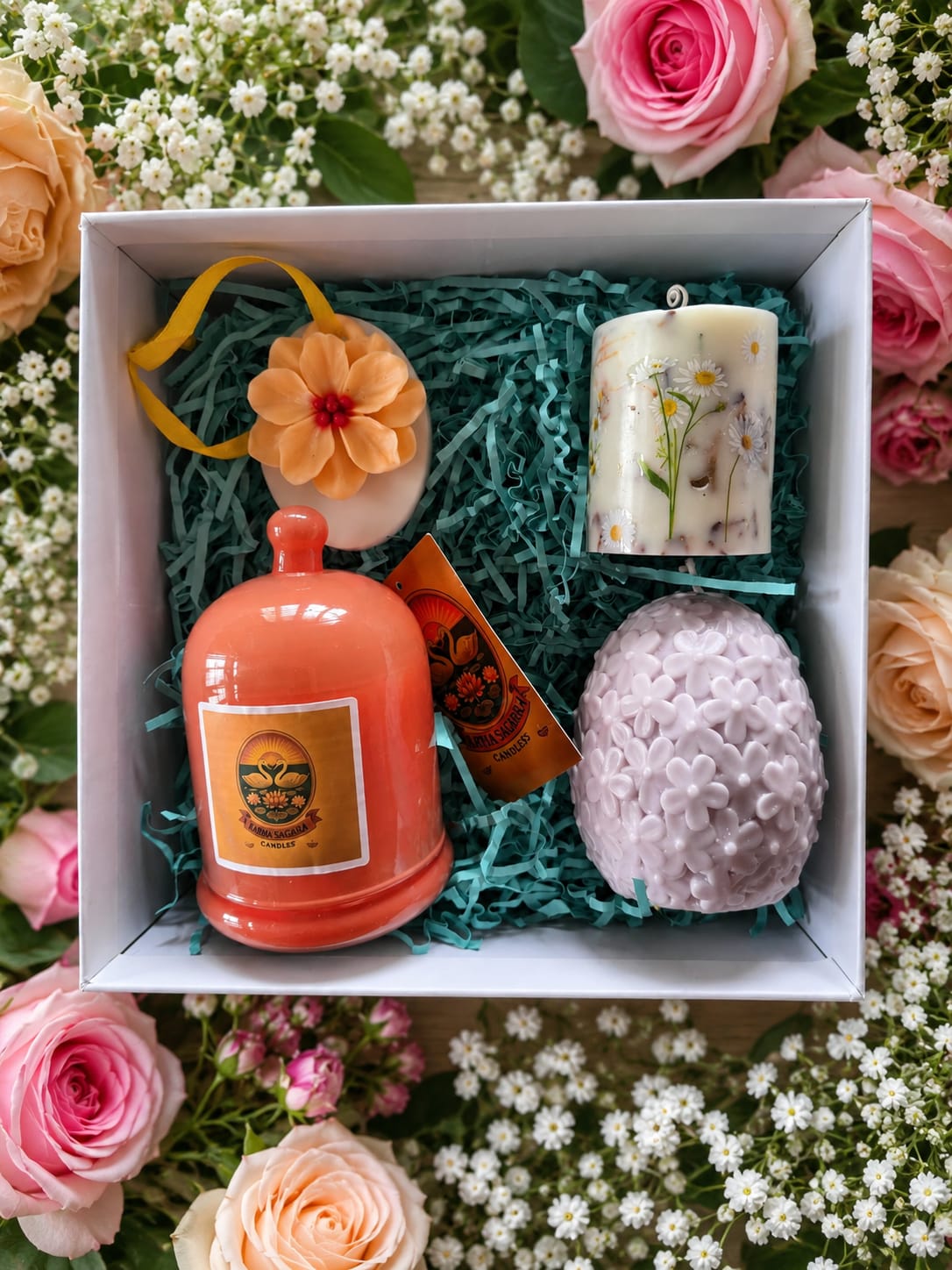 🌷 Floral Candle Gift Hamper – Premium Handcrafted Candle Collection - Gift Hamper | Ratna Sagarika Candles