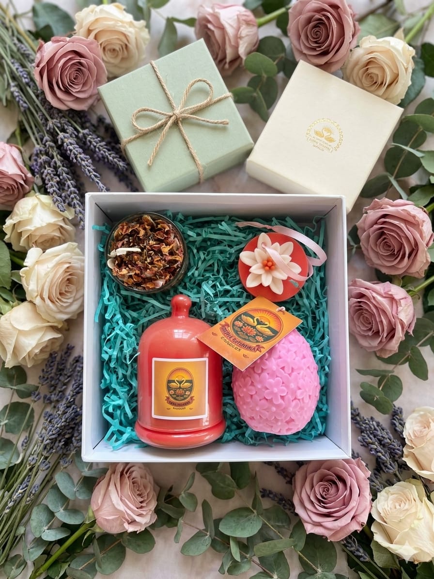Floral Candle Gift Hamper – Premium Handcrafted Candle Collection