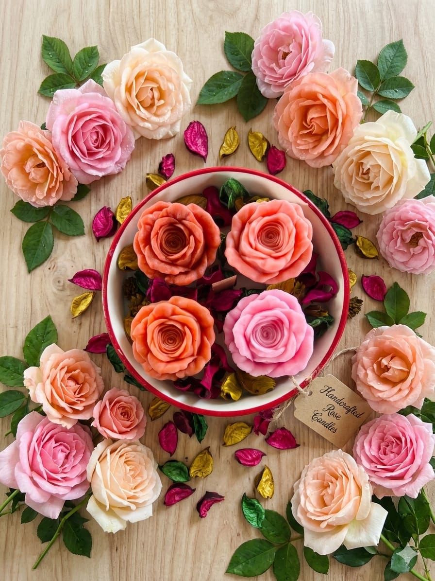 🌹 Handcrafted Rose Candles - Candles | Ratna Sagarika Candles