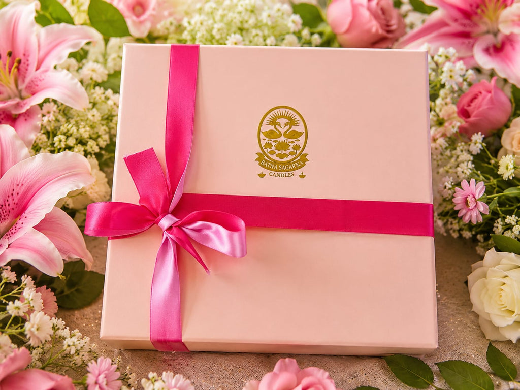 🌹 Handmade Pearl Wax Rose Candle Mould Gift Set - Candle | Ratna Sagarika Candles