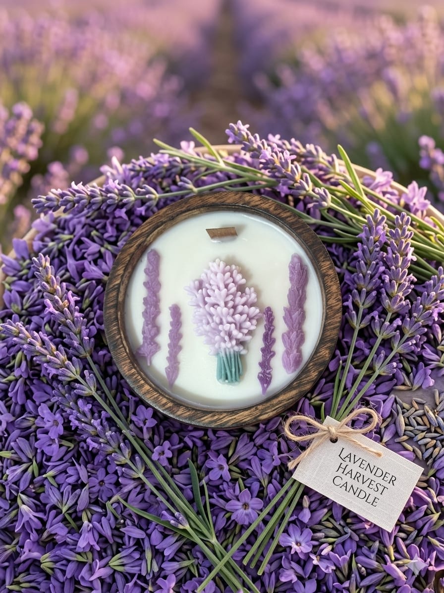 🪻 Lavender Bloom Handcrafted Soy Candle - Candle | Ratna Sagarika Candles