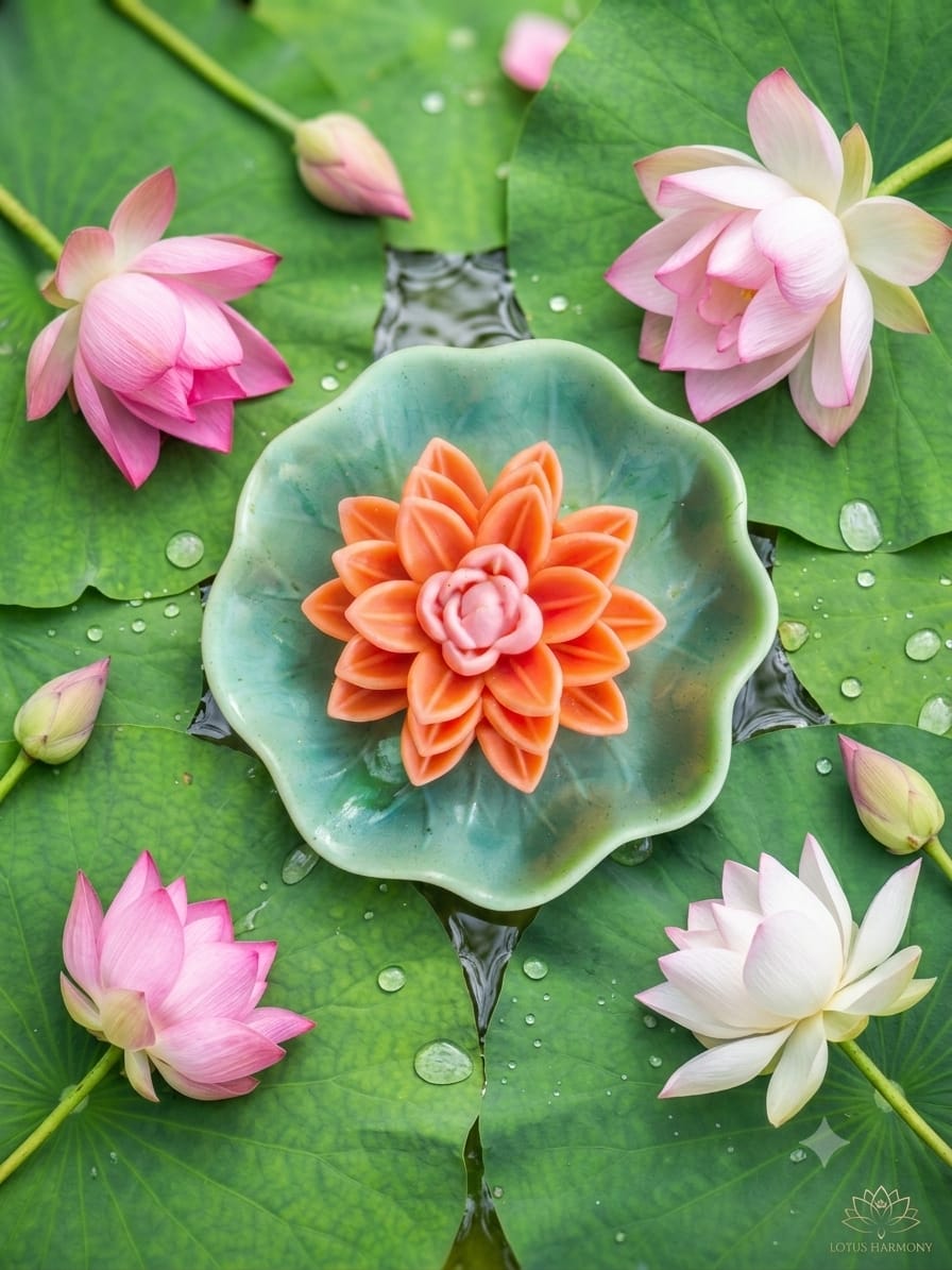 🪷 Lotus Flower Candle Mould in Lotus Leaf - Candle Mould | Ratna Sagarika Candles
