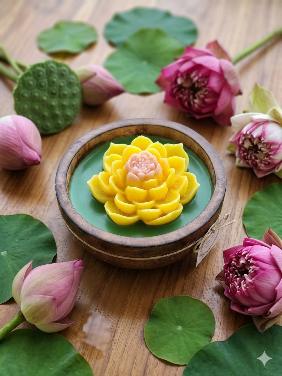🪷 Lotus Silicone Candle Mold - Floral Candles | Ratna Sagarika Candles
