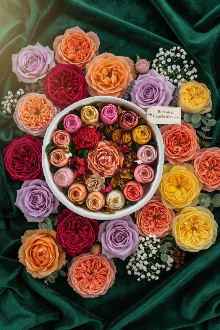🌹 Lovely Rose Harmony Candle Mold - Floral Candles | Ratna Sagarika Candles