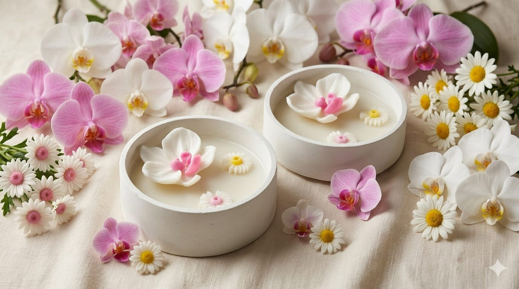 Orchid Bowl Candle – Handcrafted Soy Wax Candle - Candle | Ratna Sagarika Candles