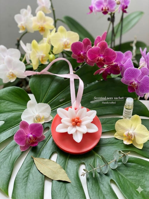 Orchid Scented Wax Sachet — Red & Pink - Scented Wax Sachet | Ratna Sagarika Candles