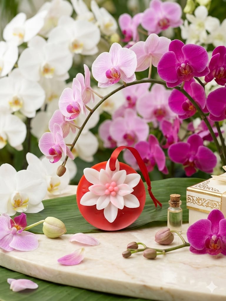 Orchid Scented Wax Sachet — Red & Pink - Scented Wax Sachet | Ratna Sagarika Candles