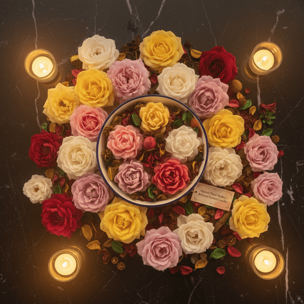 🌸 Peony Flower Candles – Handcrafted Soy Wax - Candle | Ratna Sagarika Candles
