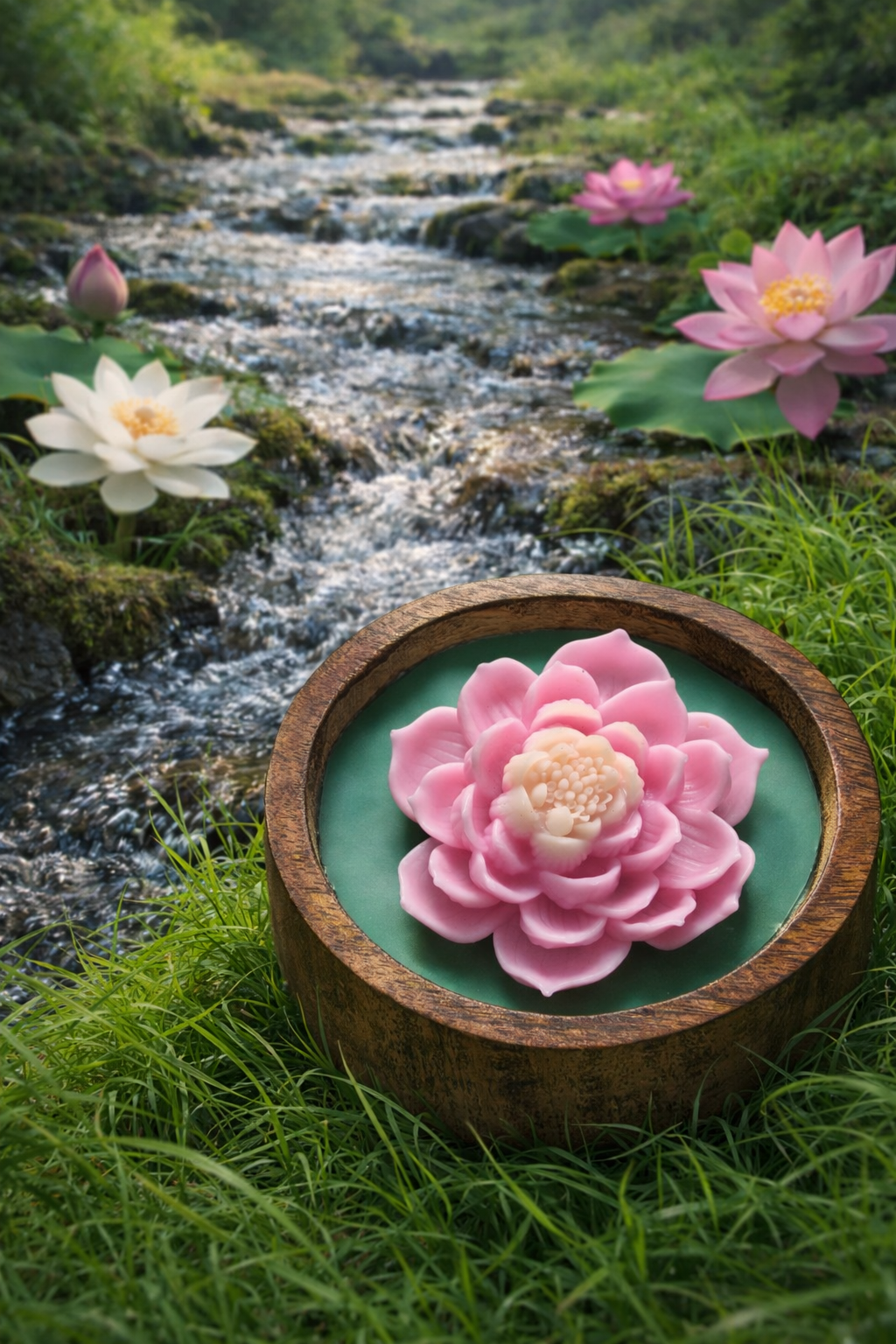 🪷 Pink Lotus Silicone Candle Mold - Floral Candles | Ratna Sagarika Candles