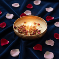 🌹 Roasted Rose Buds Floral Fragrance Oil Candle Urli - Candle Urli | Ratna Sagarika Candles