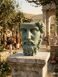 🏛️ Roman Empire Philosopher Bust Candle Holder - Religious Candles | Ratna Sagarika Candles