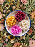 🌹 Rose Floral Candle in Ceramic Bowl – Handcrafted Elegance - Floral Candles | Ratna Sagarika Candles
