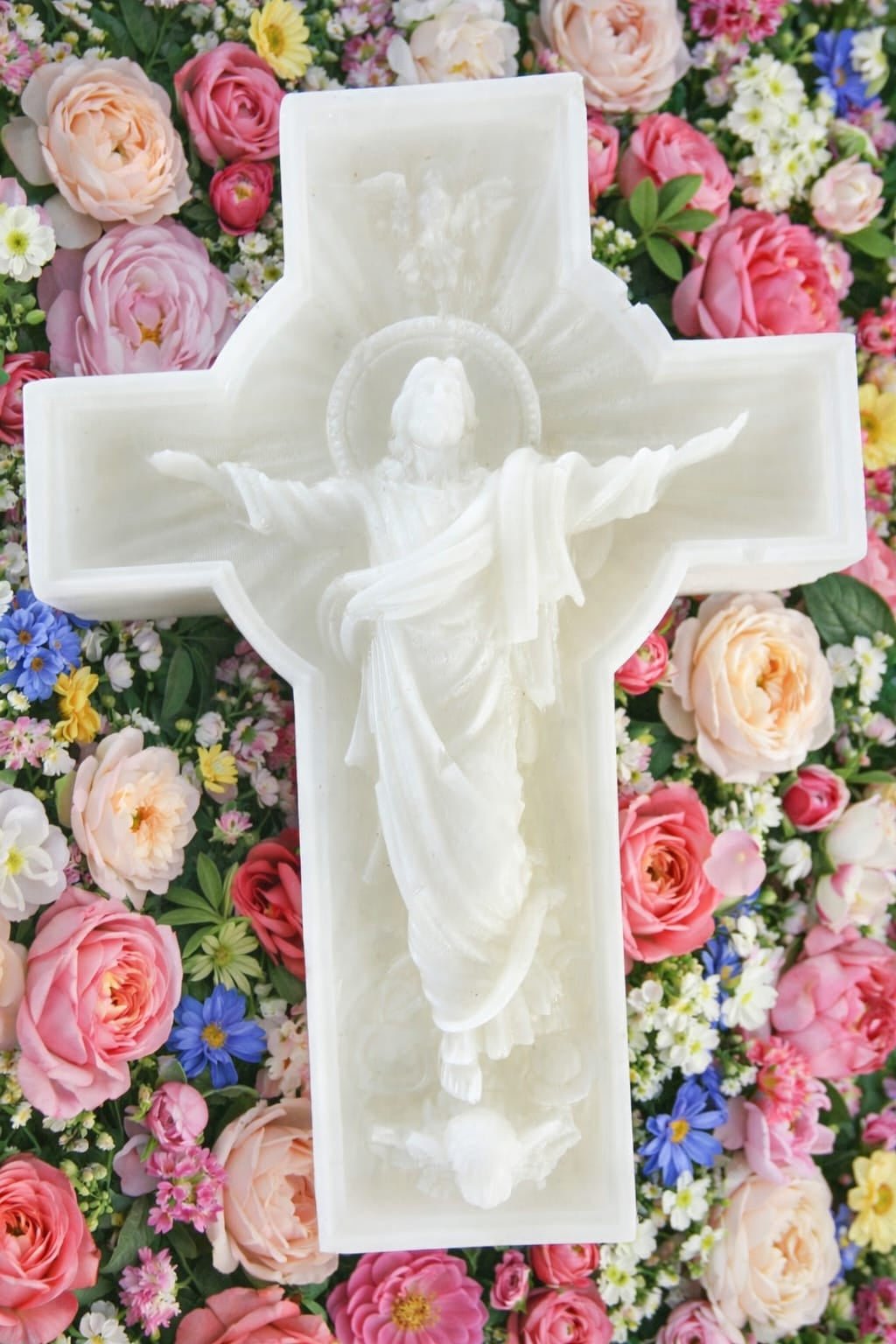 🕯️ Sacred Christ Resurrection Candle Mould – Silicone Cross 🕯️ - Religious Candles | Ratna Sagarika Candles