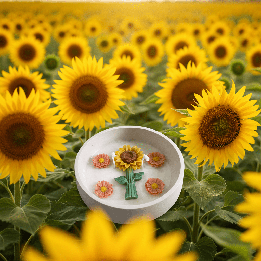 🌻 Sunflower Bloom Candle Mould - Floral Candles | Ratna Sagarika Candles
