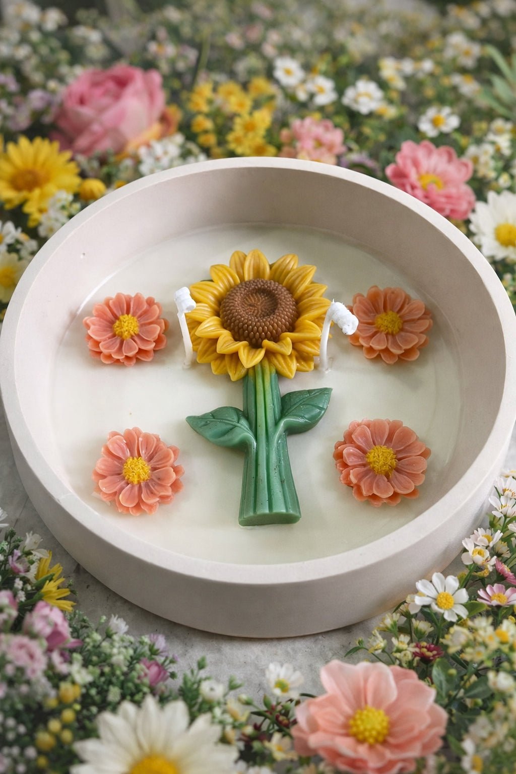 🌻 Sunflower Bloom Candle Mold