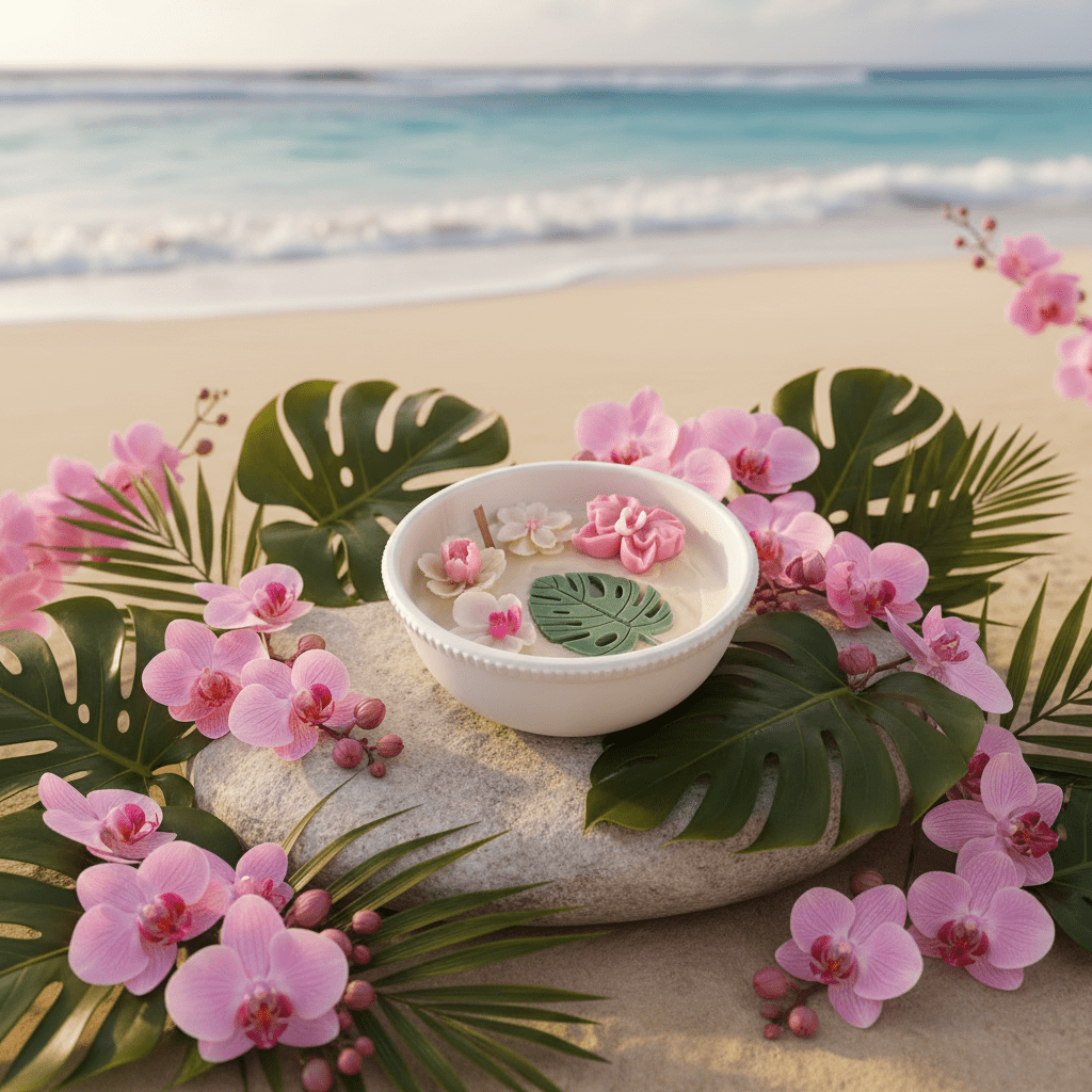 🌸 The Pink Orchid Family - Decorative Candles | Ratna Sagarika Candles