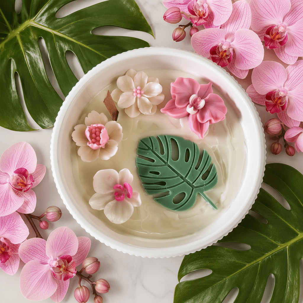 🌸 The Pink Orchid Family - Decorative Candles | Ratna Sagarika Candles