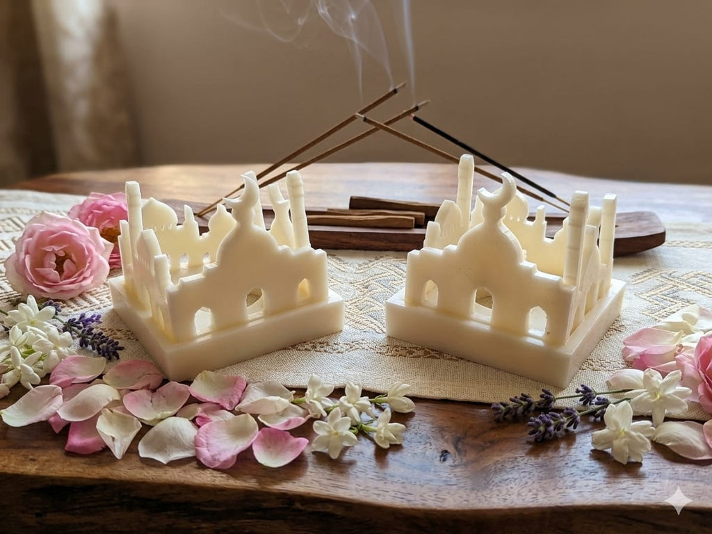 🕌☪️ White Mosque Candle T Light – Handmade Elegance - Religious Candles | Ratna Sagarika Candles